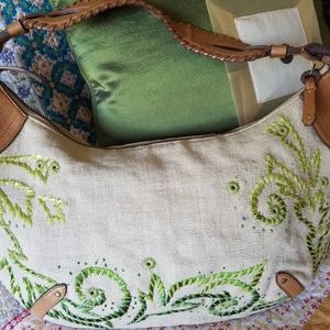 NEW Cole Haan embroidered bag 16×9